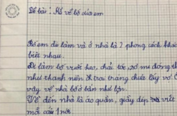 Bài văn ‘tả về bố’ khiến mẹ đọc xong thích thú vì được nói hộ nỗi lòng: “Bố con ở bẩn”